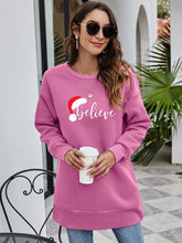 Load image into Gallery viewer, BELIEVE Graphic Tunic Sweatshirt