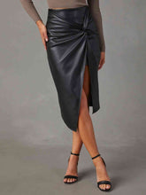 Load image into Gallery viewer, Twist Detail High Waist Skirt