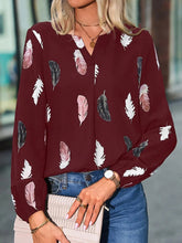 Load image into Gallery viewer, Feather Long Sleeve Blouse