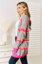 Load image into Gallery viewer, Woven Ribbed Long Sleeve Cardigan