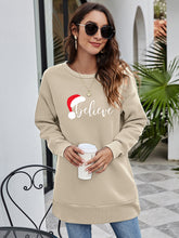 Load image into Gallery viewer, BELIEVE Graphic Tunic Sweatshirt