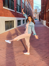 Load image into Gallery viewer, Horizontal Stripe Side Slit V-Neck Dress