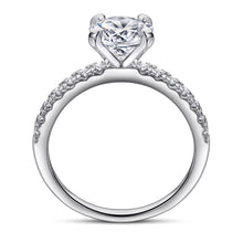 Load image into Gallery viewer, *Brilliant Round Cut Engagement Style Ring- SILVER SIZE 5

