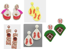 Load image into Gallery viewer, *Game Day Beaded Earrings*
