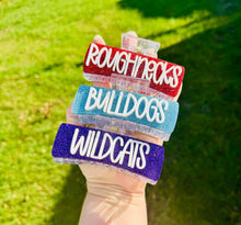 Load image into Gallery viewer, PREORDER: RERUN Custom Mascot/Name Hair Clips 9.15.25 - ORDER SEPERATE
