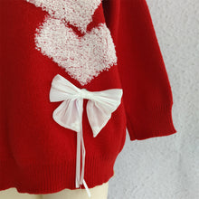 Load image into Gallery viewer, The Jolisa Repeating Heart Red Sweater
