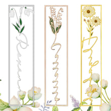 Load image into Gallery viewer, *Preorder: Custom Birth flower Name Bookmarks*
