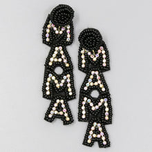 Load image into Gallery viewer, MAMA Seed Beaded Dangling Earrings - OBX Prep
