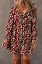 Load image into Gallery viewer, The Jacqueline Sheer Sleeve Floral Fall Dress
