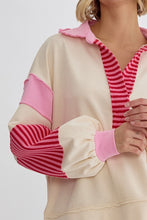 Load image into Gallery viewer, The Delinda Stripe and Color Blocking Pullover
