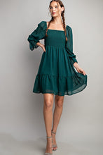 Load image into Gallery viewer, MIDNIGHT RAIN MINI DRESS IN GREEN
