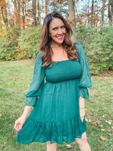 Load image into Gallery viewer, MIDNIGHT RAIN MINI DRESS IN GREEN
