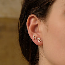 Load image into Gallery viewer, Preorder: Initial Sparkle Stud Earrings

