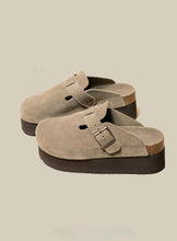 Load image into Gallery viewer, RTS: The Adaline Platform Suede Buckle Clogs
