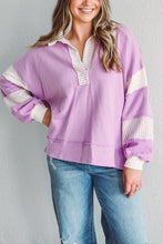 Load image into Gallery viewer, The Delinda Stripe and Color Blocking Pullover
