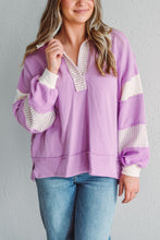 Load image into Gallery viewer, The Delinda Stripe and Color Blocking Pullover
