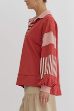 Load image into Gallery viewer, The Delinda Stripe and Color Blocking Pullover
