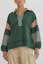 Load image into Gallery viewer, The Delinda Stripe and Color Blocking Pullover
