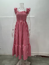 Load image into Gallery viewer, PREORDER: The Tami Smocked Checker Dress 3.17.25 osym
