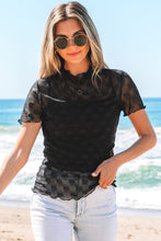Load image into Gallery viewer, RTS: The Black on Black Sheer Bow Top
