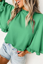 Load image into Gallery viewer, PREORDER: The Zoey Green Ruffle Top 1.27.25 osym
