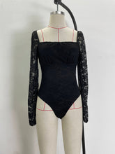 Load image into Gallery viewer, RTS: The DEJA LACE square neck body suit-
