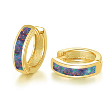 Load image into Gallery viewer, *Opal Huggie Hoops*
