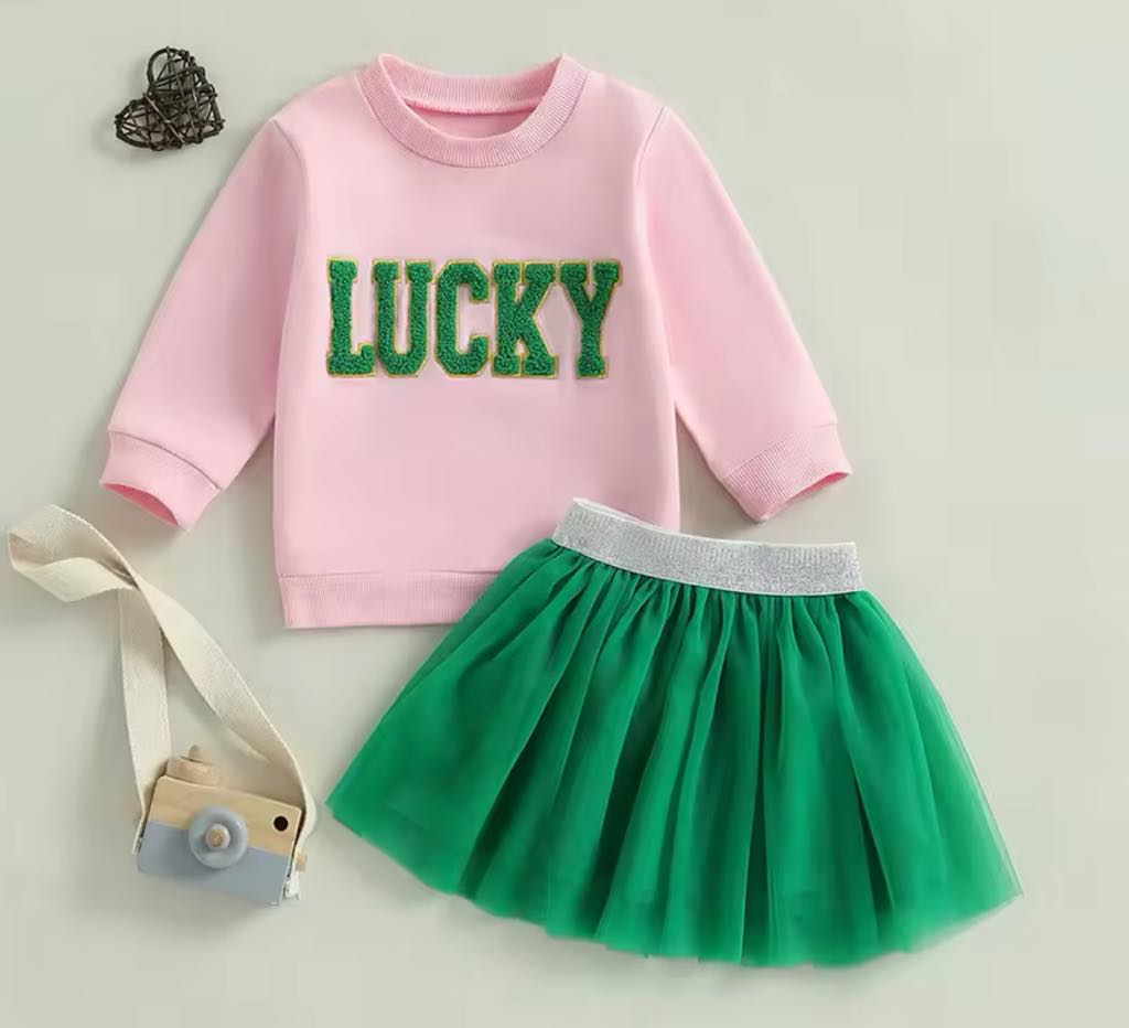 PREORDER: The Lucy Lucky Sweatshirt and Tulle Skirt Set 1.27.25 osym