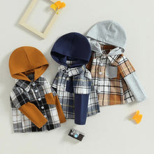 Load image into Gallery viewer, RTS: The Brady Hooded Plaid Onesie and Shirt-
