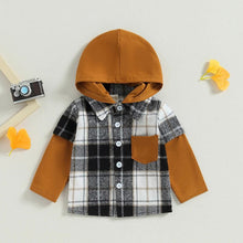 Load image into Gallery viewer, RTS: The Brady Hooded Plaid Onesie and Shirt-
