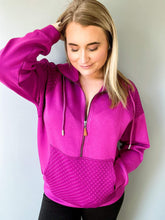 Load image into Gallery viewer, RTS:  FOREVER3AM BRANDED QUINN QUILTED HALF ZIP PULLOVERS-
