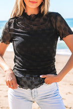 Load image into Gallery viewer, RTS: The Black on Black Sheer Bow Top

