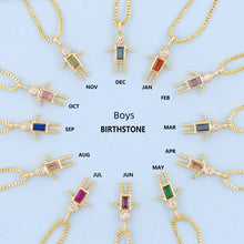 Load image into Gallery viewer, Preorder : Little People Birthstone Charm Necklace
