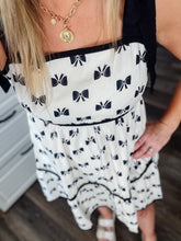 Load image into Gallery viewer, RTS: Black and White Bow Dress
