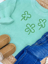 Load image into Gallery viewer, RTS: Clover Leaf Embroidered Sweater-
