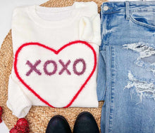 Load image into Gallery viewer, RTS: Knitted Heart XOXO Sweater

