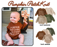 Load image into Gallery viewer, RTS: Pumpkin Patch Knit Onesie
