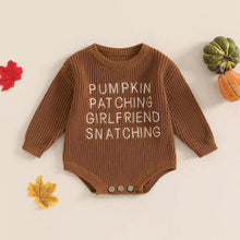 Load image into Gallery viewer, RTS: Pumpkin Patch Knit Onesie
