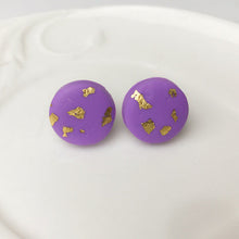 Load image into Gallery viewer, *RTS*  Gold Fleck Clay Studs
