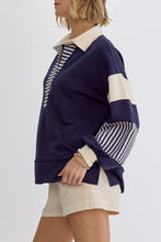 Load image into Gallery viewer, The Delinda Stripe and Color Blocking Pullover
