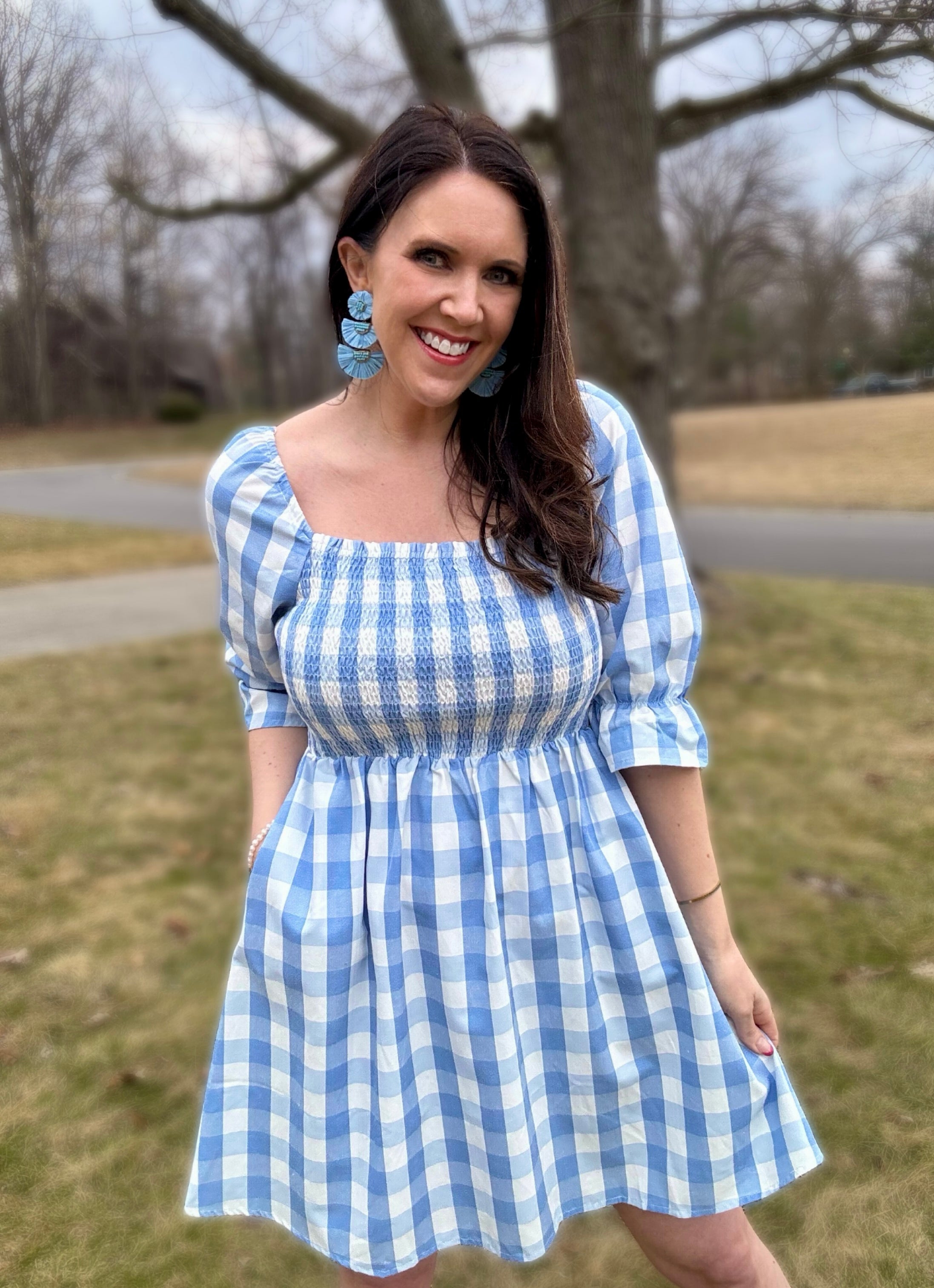 andmary　Becky check mini dress 882f3294d8e041cbb8942699ed12d1