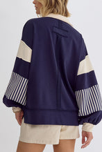 Load image into Gallery viewer, The Delinda Stripe and Color Blocking Pullover
