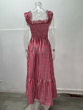Load image into Gallery viewer, PREORDER: The Tami Smocked Checker Dress 3.17.25 osym
