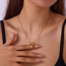 Load image into Gallery viewer, Bow and Heart Necklace
