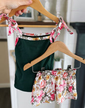 Load image into Gallery viewer, RTS floral bag shorts and tie tank-
