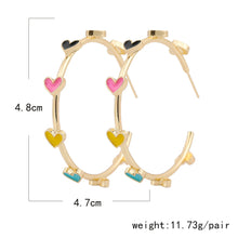 Load image into Gallery viewer, *RTS* Gold Heart Hoops
