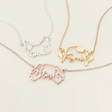Load image into Gallery viewer, *Preorder: Custom Pet Name and Silhouette Necklace*
