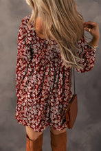 Load image into Gallery viewer, The Jacqueline Sheer Sleeve Floral Fall Dress
