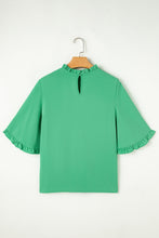 Load image into Gallery viewer, PREORDER: The Zoey Green Ruffle Top 1.27.25 osym
