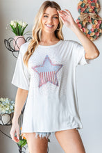 Load image into Gallery viewer, Heimish Full Size Star Patch Short Sleeve T-Shirt
